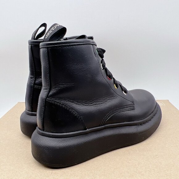 ALEXANDER MCQUEEN Hybrid Lace-up Boots BLACK/ Multi Leather Kids EU 30/ US12 - Picture 6 of 13